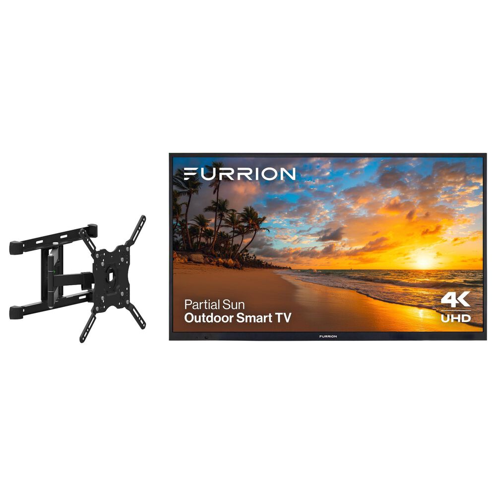 Furrion Aurora 43" Class Partial Sun 4K LED UHD - Outdoor Smart TV with Full Motion Mount in Black, , large
