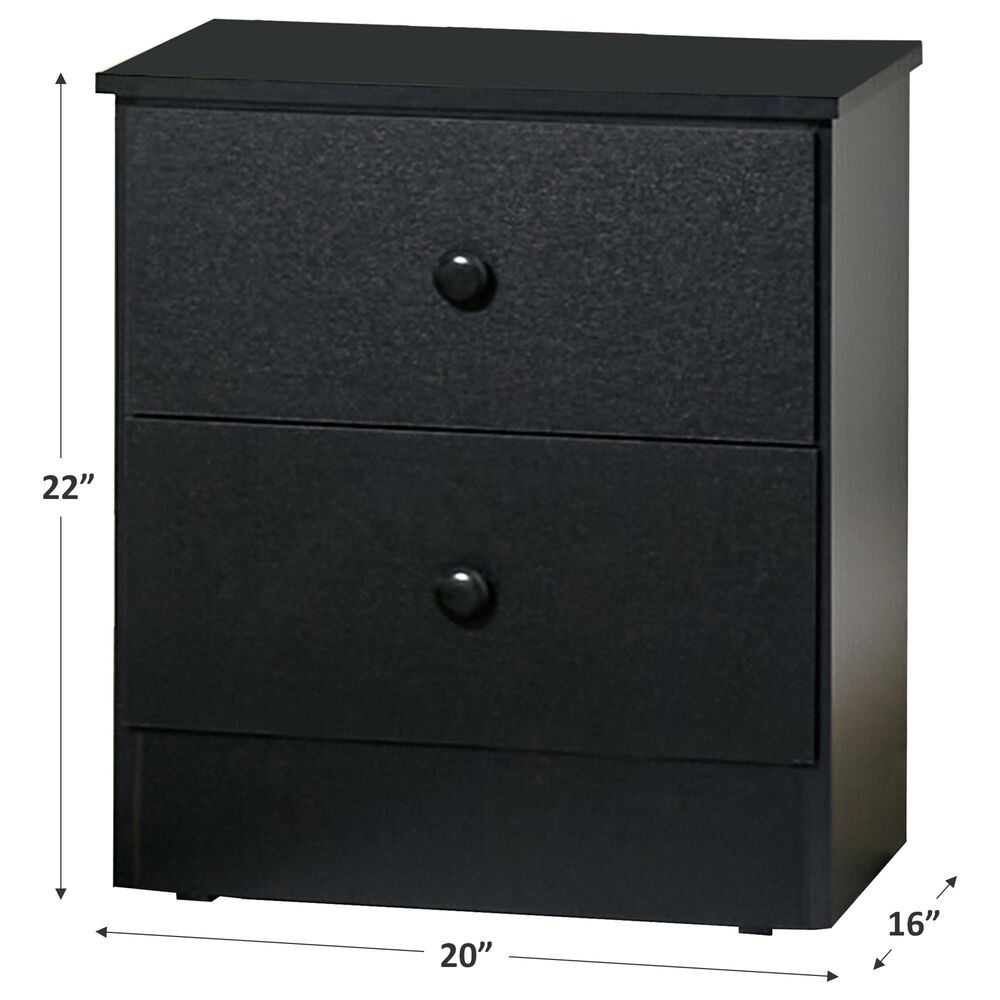 Living Essentials Nightstand in Black, , large