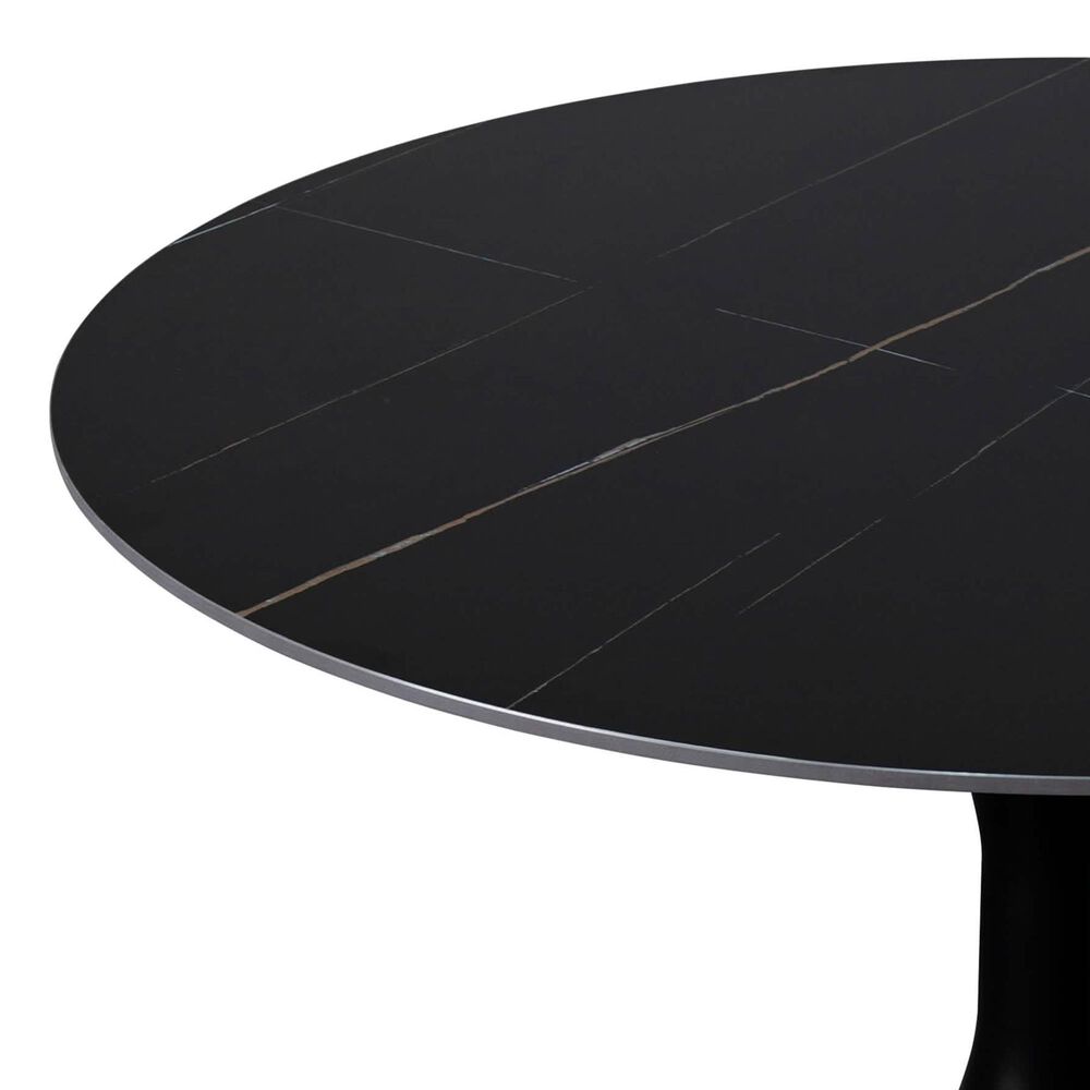 Leisuremod Verve 24&quot; Coffee Table with Sintered Stone Top in Black, , large