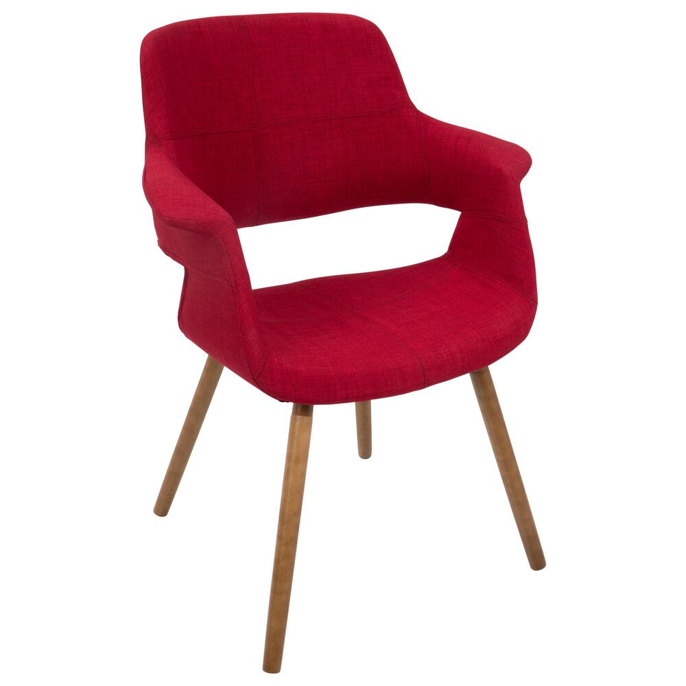 Lumisource Vintage Flair Chair in Red/Walnut, , large
