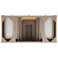 James Martin Brittany 48" Single Bathroom Vanity in Pecan with 3 cm Eternal Jasmine Pearl Silestone Top and Rectangular Sink, , large