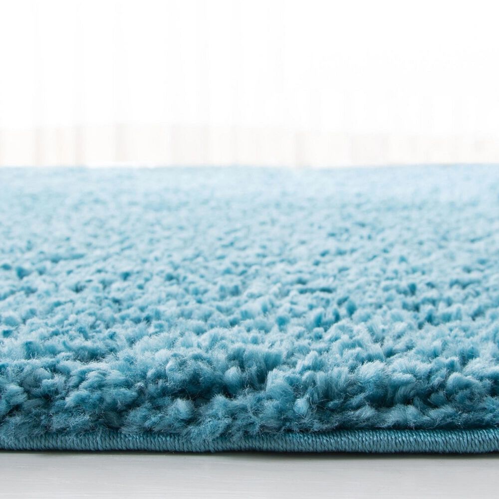 Safavieh August Shag 9&#39; Round Turquoise Area Rug, , large