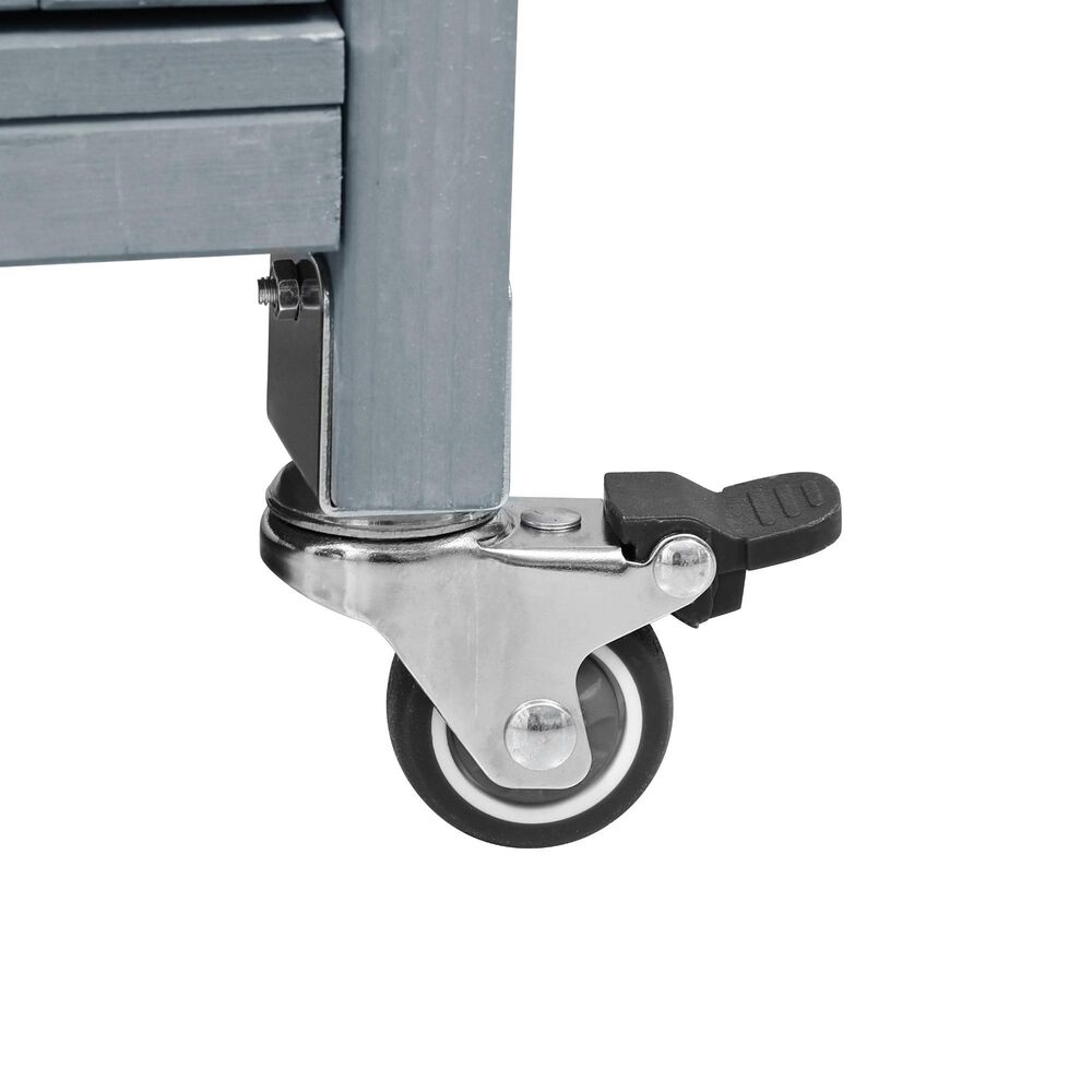 HOMLUX 53" Outdoor Kitchen Island in Grey Blue and Stainless Steel, , large