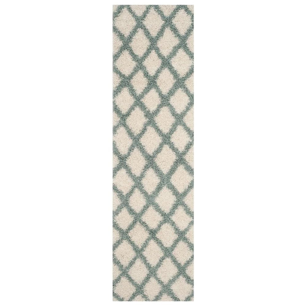 Safavieh Dallas Shag SGD258J-212 2&#39;3&quot; x 12&#39; Ivory/Seafoam Runner, , large