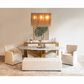 Home Trends & Design Malibu and Peabody 7-Piece Oval Dining Set in Antique Gold and Sawar White, , large