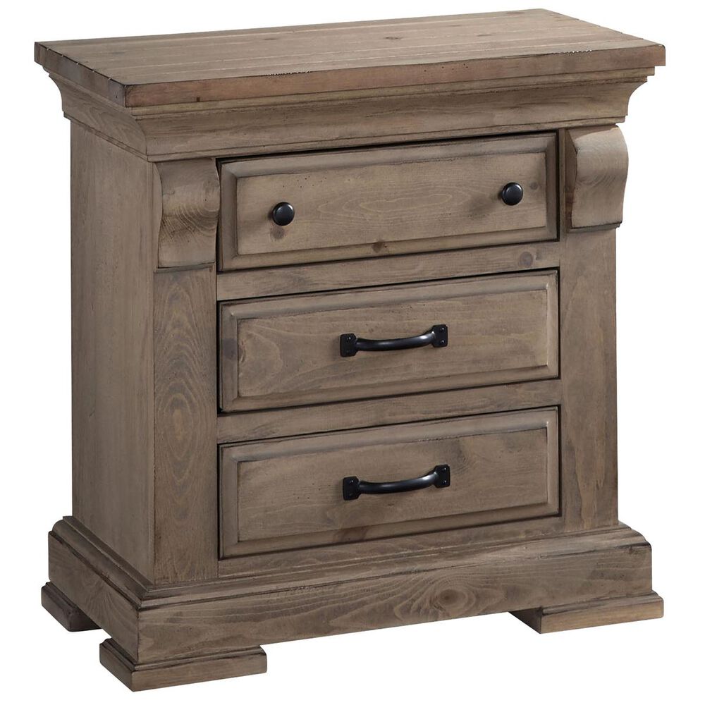 Hickory Point Everly 3 Drawer Nightstand in Natural, , large