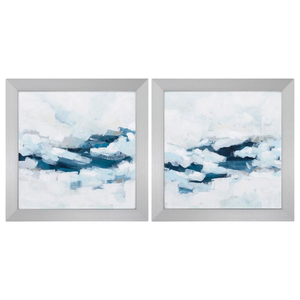 Propac Wave Crest Wall Art in Blue (Set of 2), , large