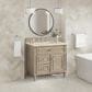 James Martin Vanities Lorelai 36" Single Vanity in Whitewashed Oak with 3 cm Eternal Marfil Quartz Top, , large