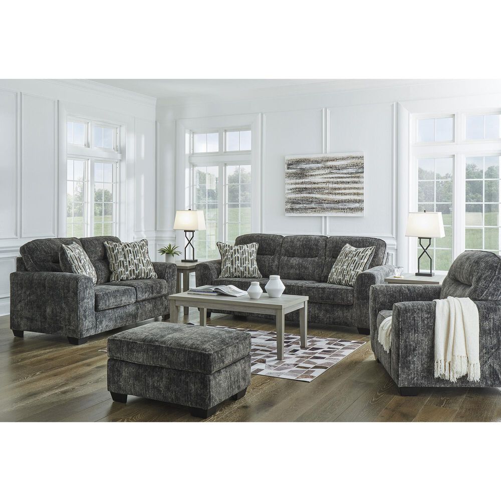 Ashley Lonoke Ottoman in Gunmetal, , large