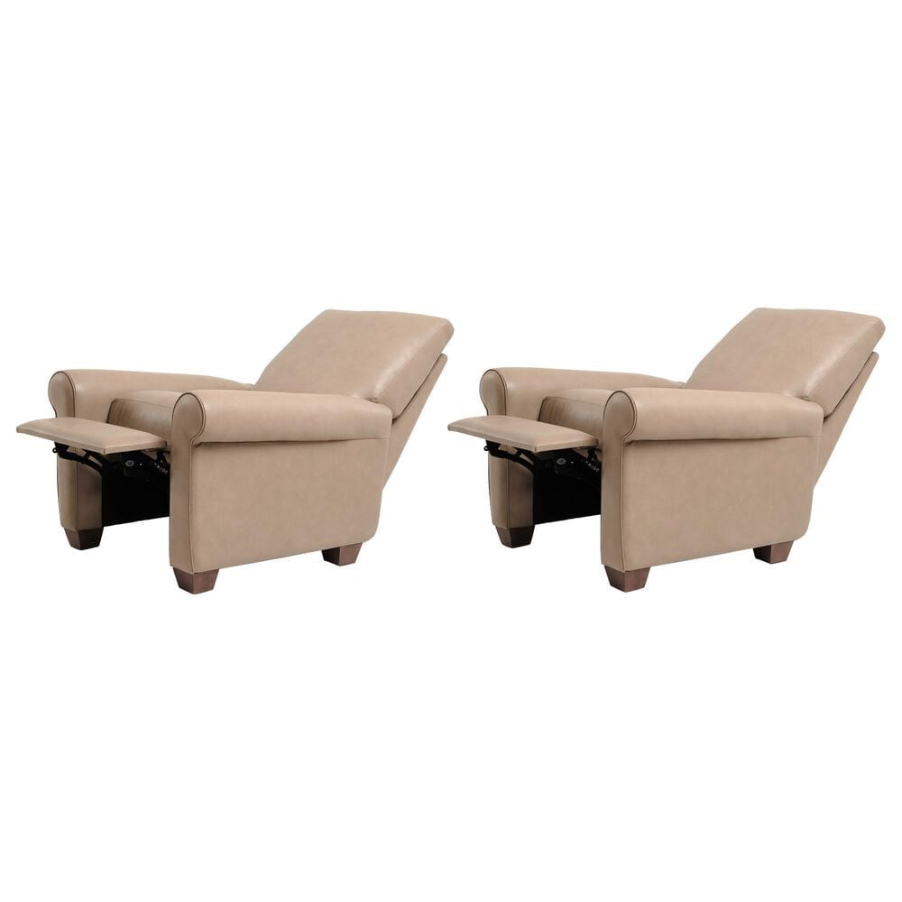 American Leather Savoy Power Recliner in Titan Champagne (Set of 2), , large