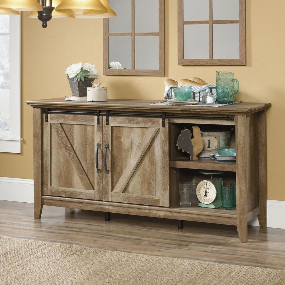 Sauder Dakota Pass 66&quot; Credenza in Craftsman Oak, , large