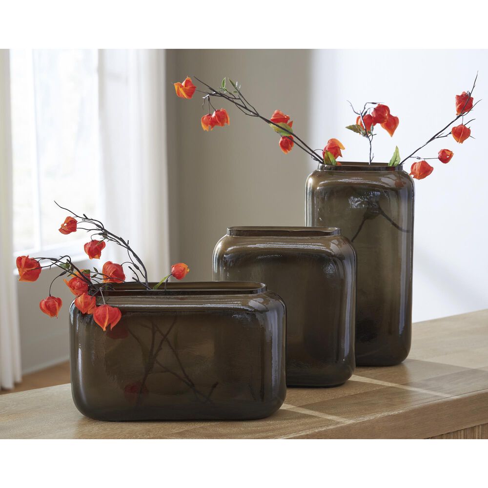 Ashley Sumner 9.75" Vase in Metallic Brown, , large