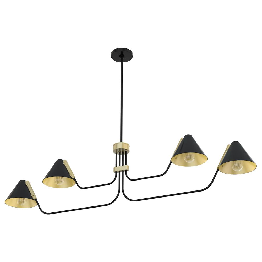 Hunter Grove Isle 4-Light Chandelier in Matte Black, , large