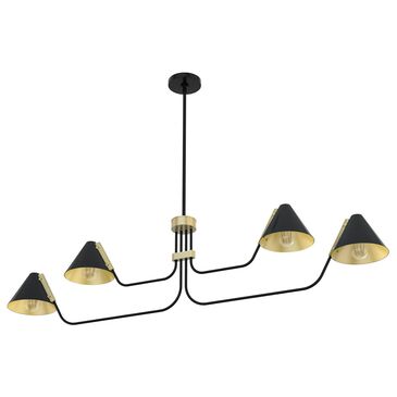 Hunter Grove Isle 4-Light Chandelier in Matte Black, , large