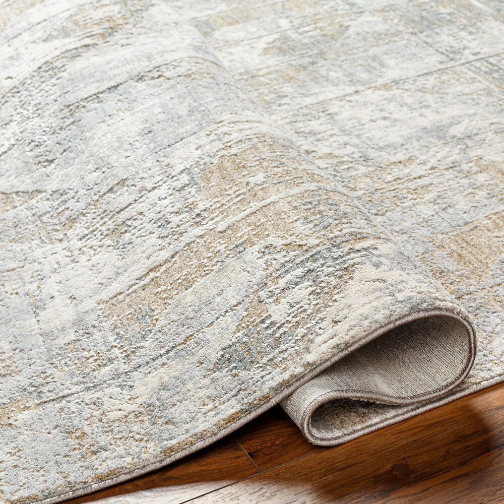 Surya Brunswick 2&#39;7&quot; x 10&#39; Cream, Light Slate, Blue, Olive, Seafoam and Taupe Runner, , large