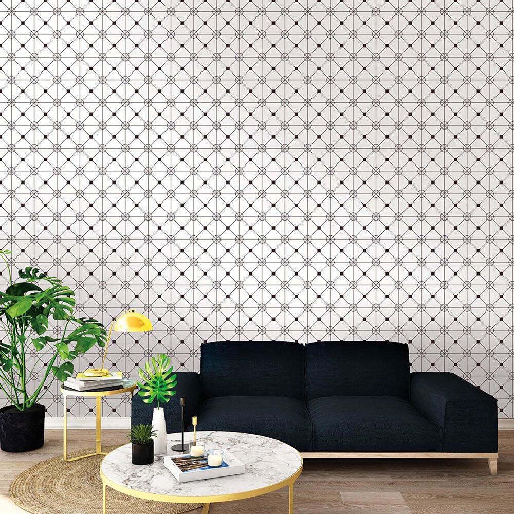 Tempaper Zodiac Black & White Peel and Stick Wallpaper, , large