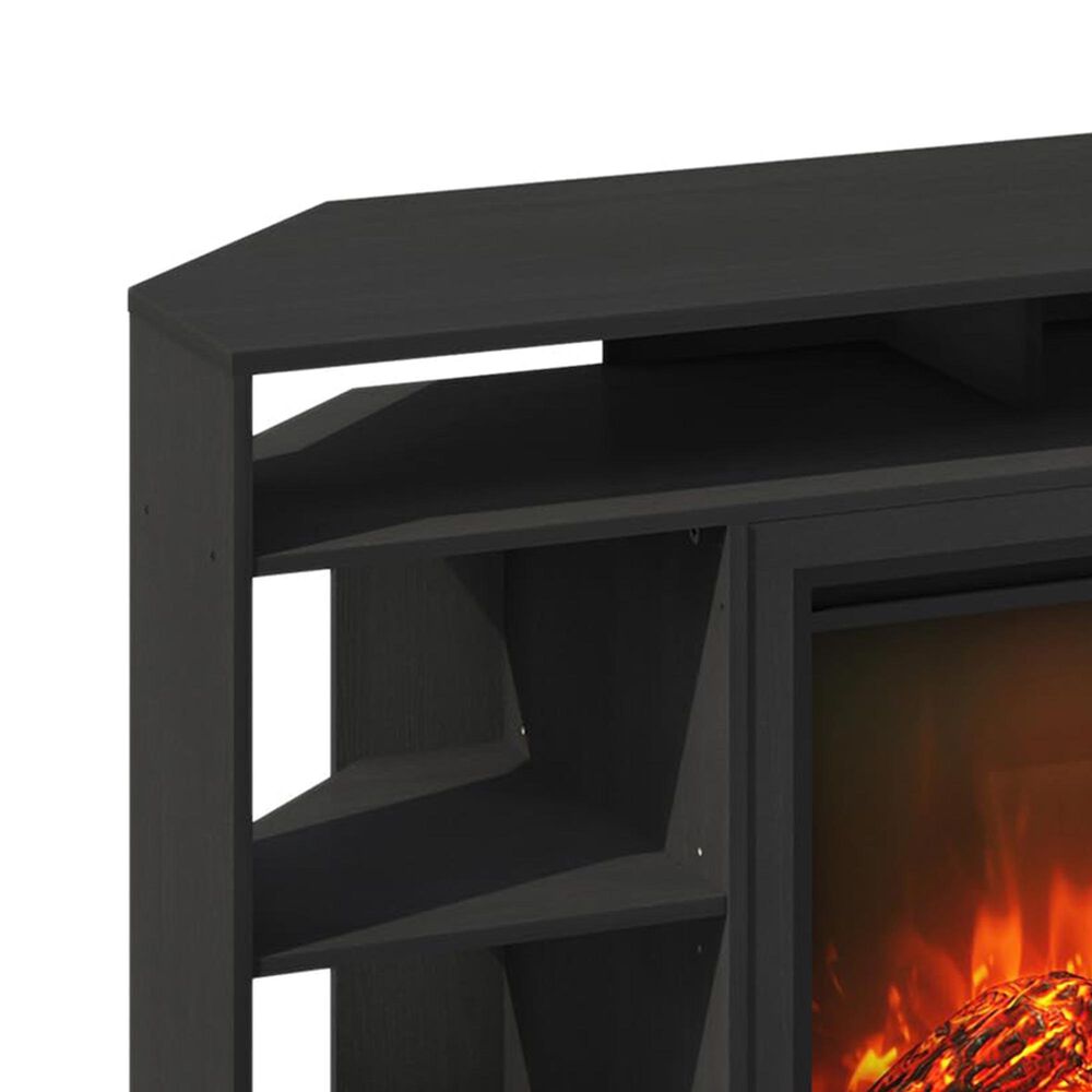 HOMLUX 47" Conner TV Stand with No Heat Electric Fireplace and 6 Open Shelves in Americano, , large
