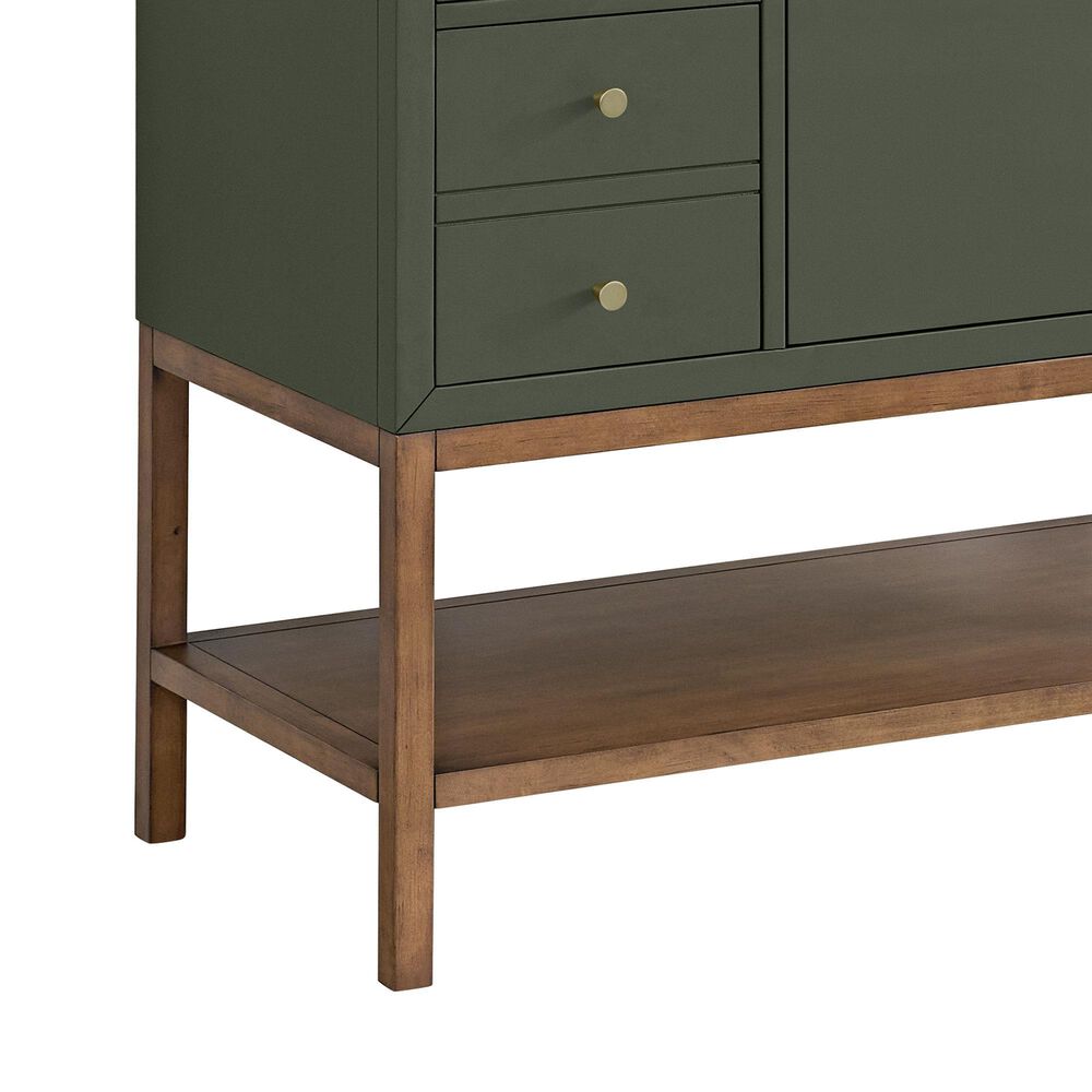 37B Isadore 36" Single Bathroom Vanity Cabinet in Deep Olive Green and White Composite Stone Top and Backsplash, , large