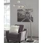 Ashley Winter Arc Lamp in Silver, , large