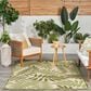 Nourison Aloha ALH18 7"10" x 10"6" Ivory and Green Indoor/Outdoor Area Rug, , large