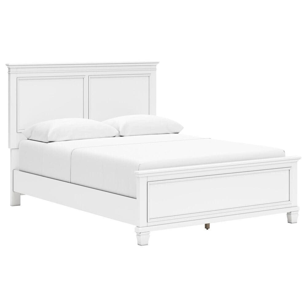 Ashley Fortman Queen Panel Bed in White, , large