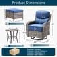 Sunwell Garden 5-Piece Chat Set in Navy, , large
