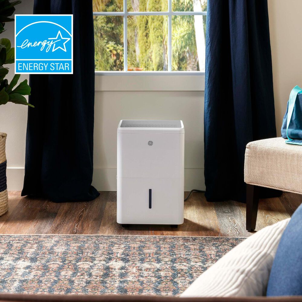 GE Appliances 35 Pint Portable Dehumidifier in White, , large