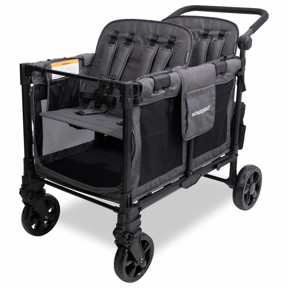Wonderfold Elite Pro 4-Seater Stroller Wagon in Charcoal Gray, , large