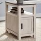 Ashley Fendenmore Chairside End Table in Antiqued White and Gray, , large