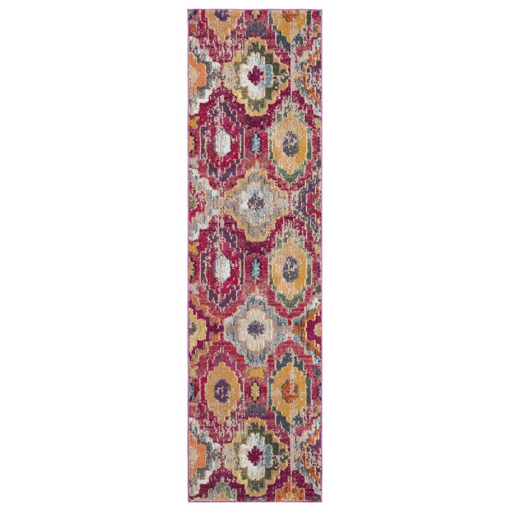 Safavieh Monaco MNC265Q 2"2" x 8" Red and Blue Runner, , large