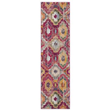 Safavieh Monaco MNC265Q 2"2" x 8" Red and Blue Runner, , large