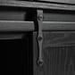HOMLUX 54" Kitchen Island with Sliding Barn Door in Black, , large