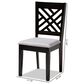 Baxton Studio Caron Side Chair with Gray Cushion in Espresso Brown (Set of 4), , large
