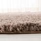 Safavieh August Shag 3" Round Taupe Area Rug, , large