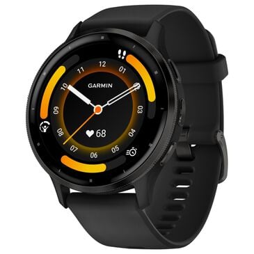 Garmin Venu 3 45mm Watch Slate Stainless Bezel Steel Black Case and Black Silicone Band, , large