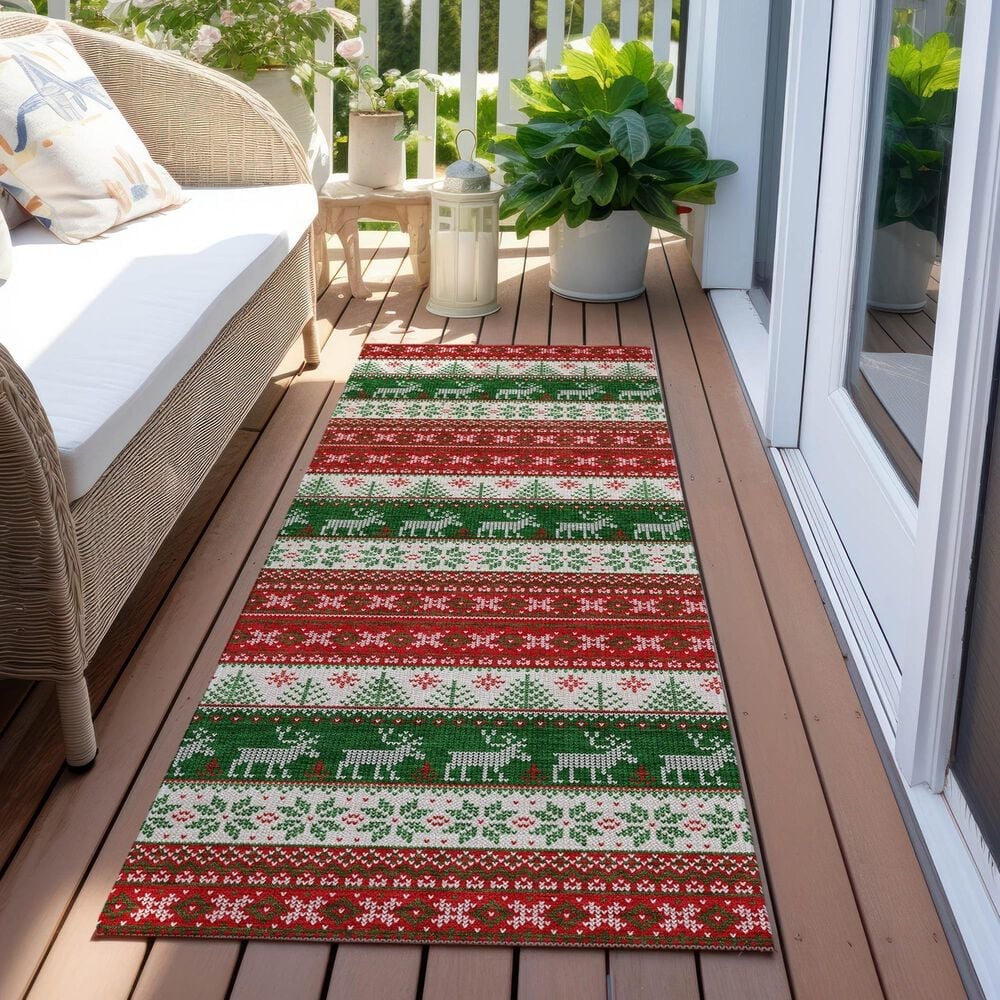 Dalyn Rug Company Wonderland WN26 2&#39;3&quot; x 7&#39;6&quot; Red Indoor/Outdoor Runner, , large