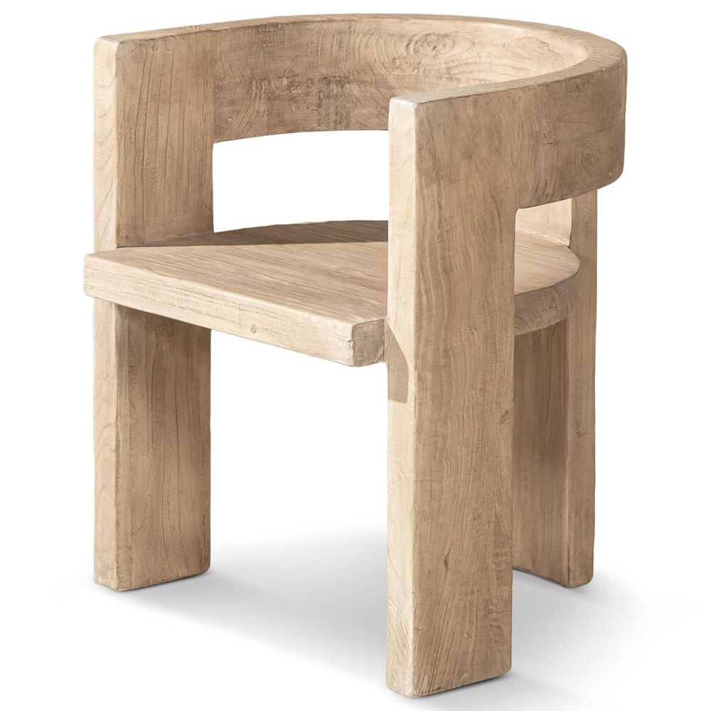 Jennifer Taylor Home Soren Arm Dining Chair in Heritage Light Natural Brown, , large