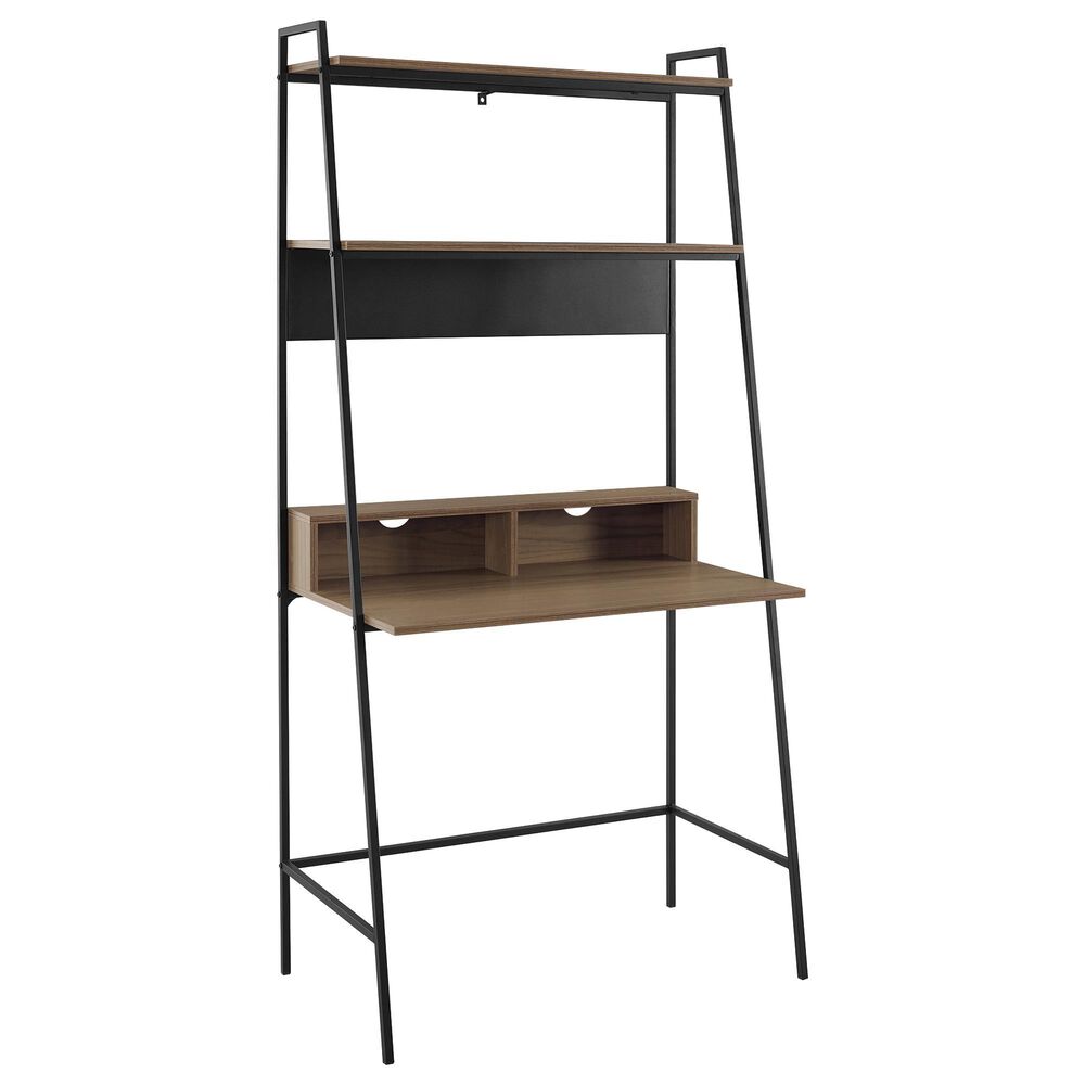 Walker Edison Arlo Ladder Computer Desk in Mocha, , large