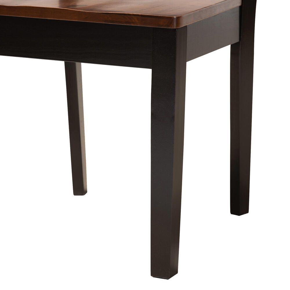 Baxton Studio Nicolette Side Chair in Dark Brown and Walnut Brown (Set of 2), , large