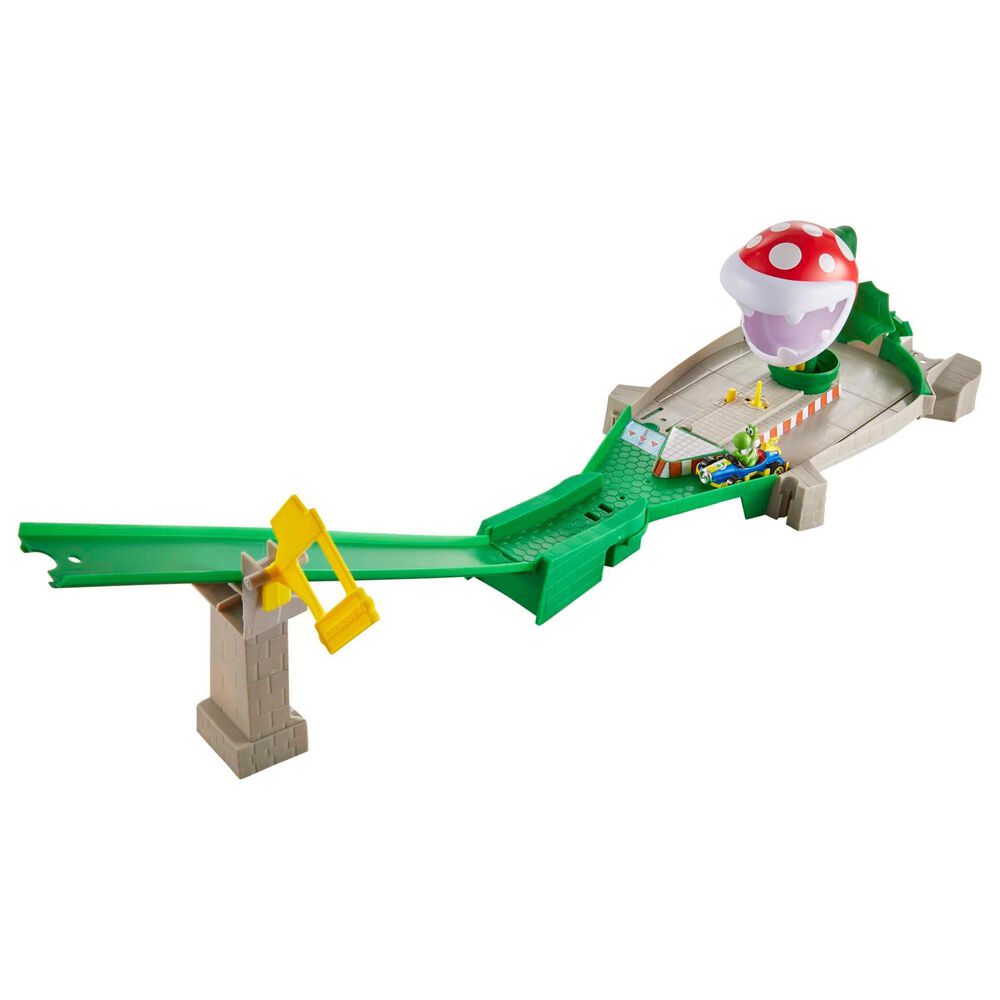 Hot Wheels Mario Kart Piranha Plant Slide Track Set in Multicolor, , large