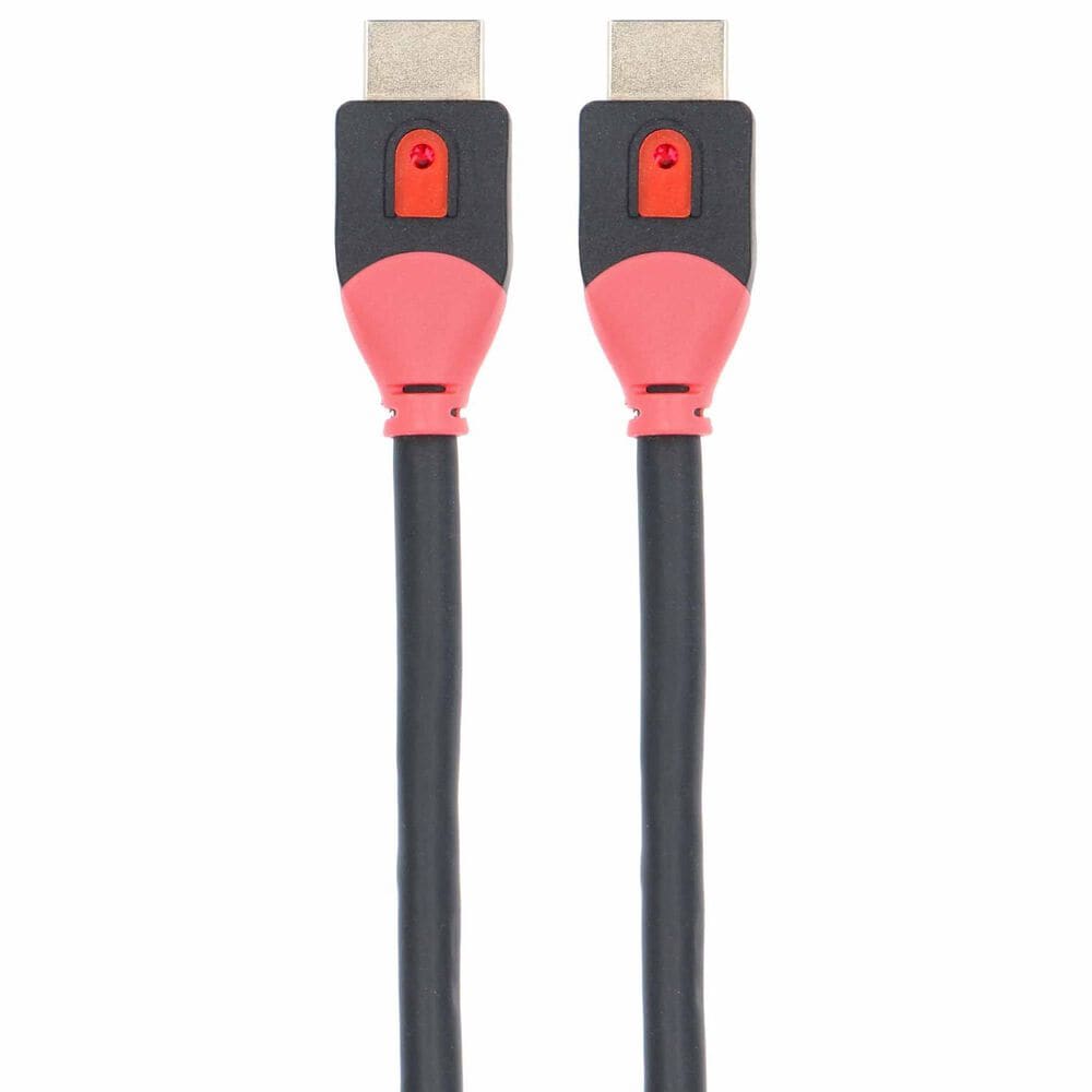 Helios 2-Piece 7 Outlet Surge Protector and Red Series 6' High Speed HDMI Cable 18Gbps in Black, , large