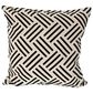 India House Flock Trellis 20" Square Throw Pillow in Black, , large