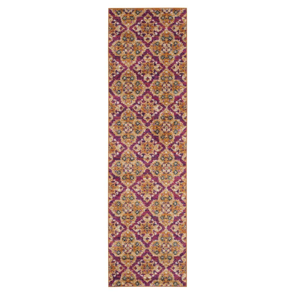 Safavieh Madison MAD605A 2"3" x 8" Fuchsia and Gold Runner, , large