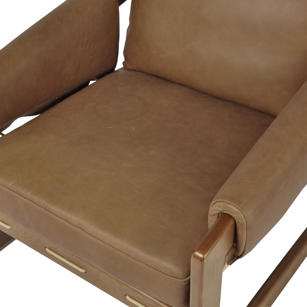 Four Hands Dustin Leather Accent Chair in Palermo Cognac, , large
