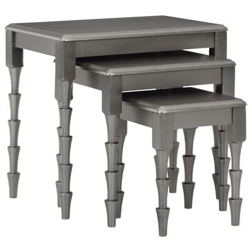 Ashley Larkendale 3-Piece Nesting Table Set in Metallic Gray, , large