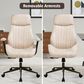 HOMLUX High Back Ergonomic Office Chair with Suede Leather in Beige, , large