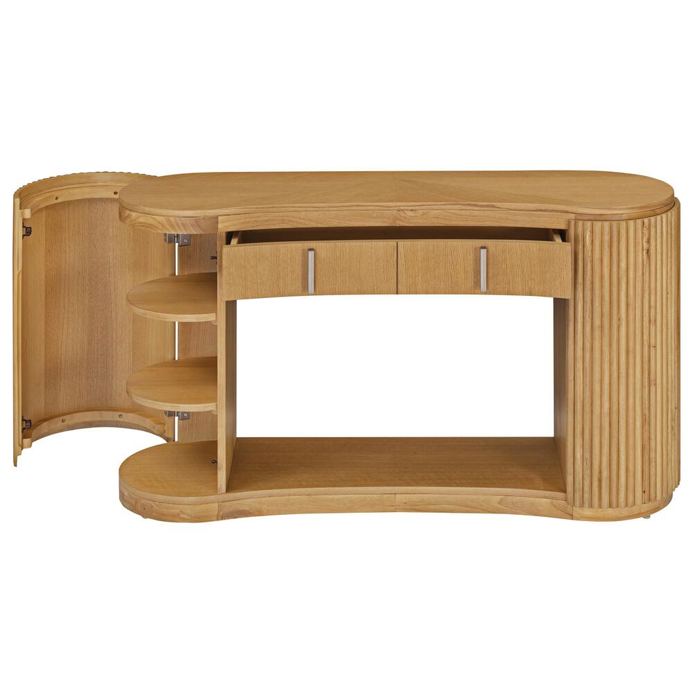 Bassett Mirror Company Sterling Console Table in Wheated Oak, , large