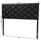 Baxton Studio Viviana Full Upholstered Headboard in Black, , large