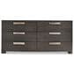 Bernhardt Geneve King Upholstered Wingback Bed with Dresser and Nightstand in Robor, , large