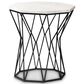 Baxton Studio Venedict End Table in White/Black, , large